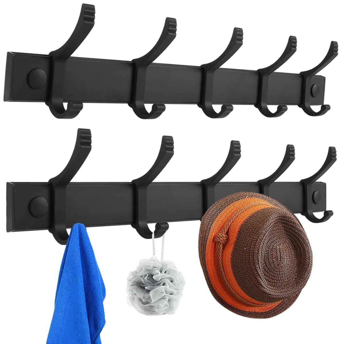 Attachable Coat Rack Wall Mounted Coat Rack with Movable Hooks, Heavy Duty Alumin | Inspire ...