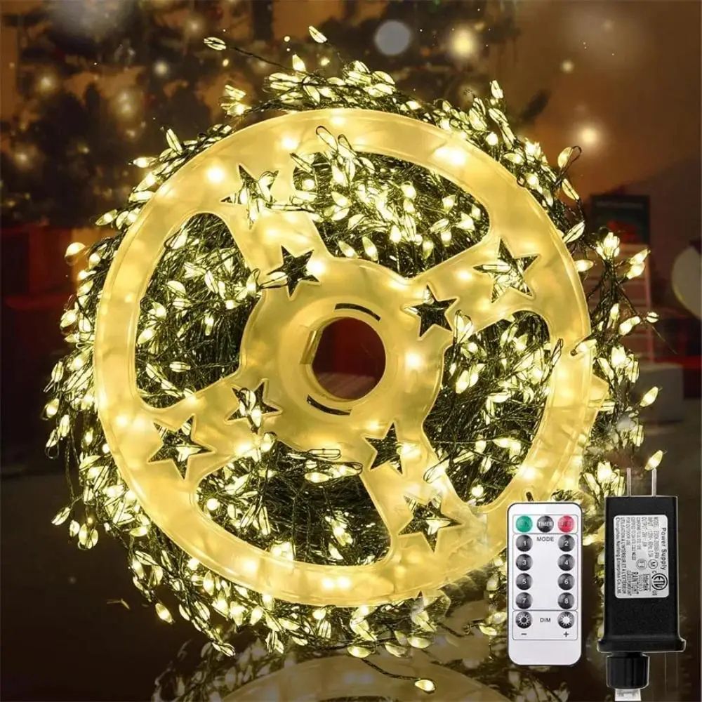 Remote Control Copper Wire Fairy Lights for Outdoor Christmas Trees, Wreaths, and Cozy Decor