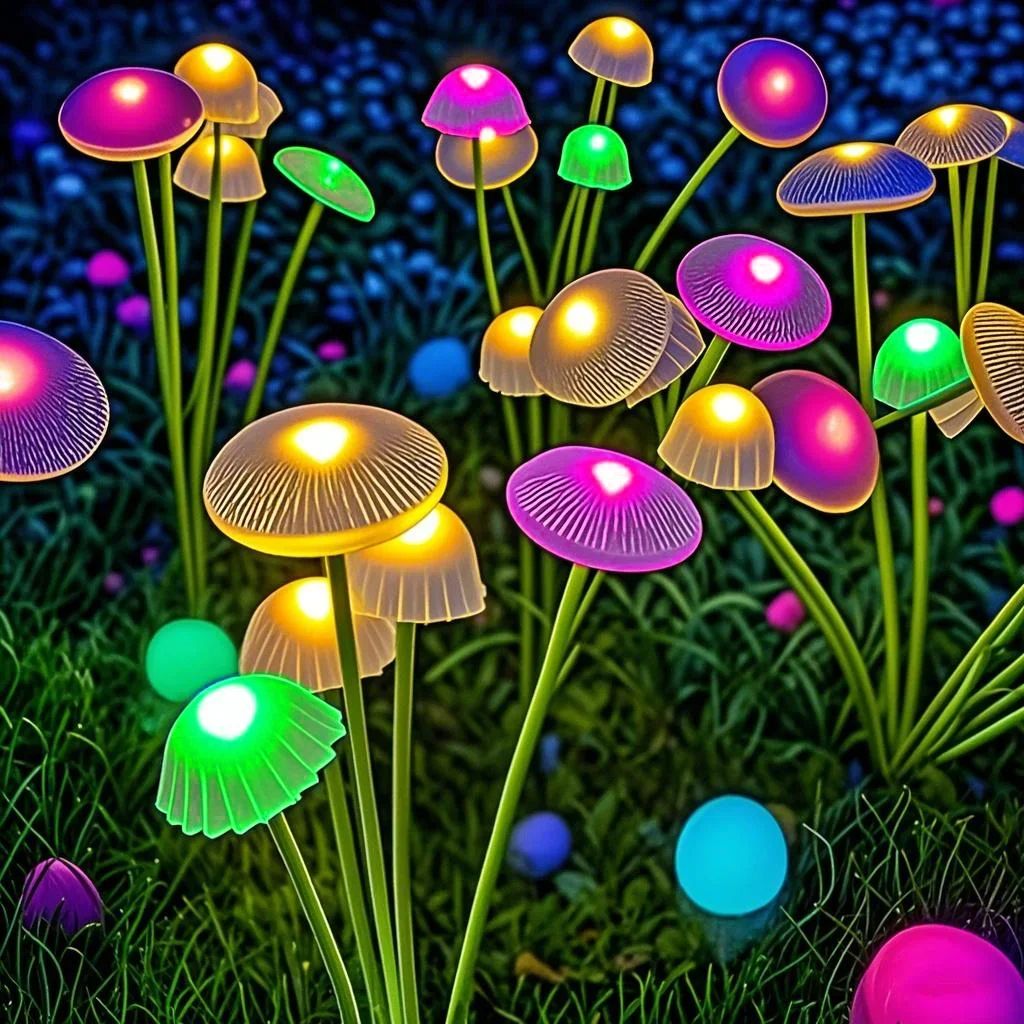 Solar Mushroom Garden Lights – Dual Mode Waterproof LED Pathway Decor