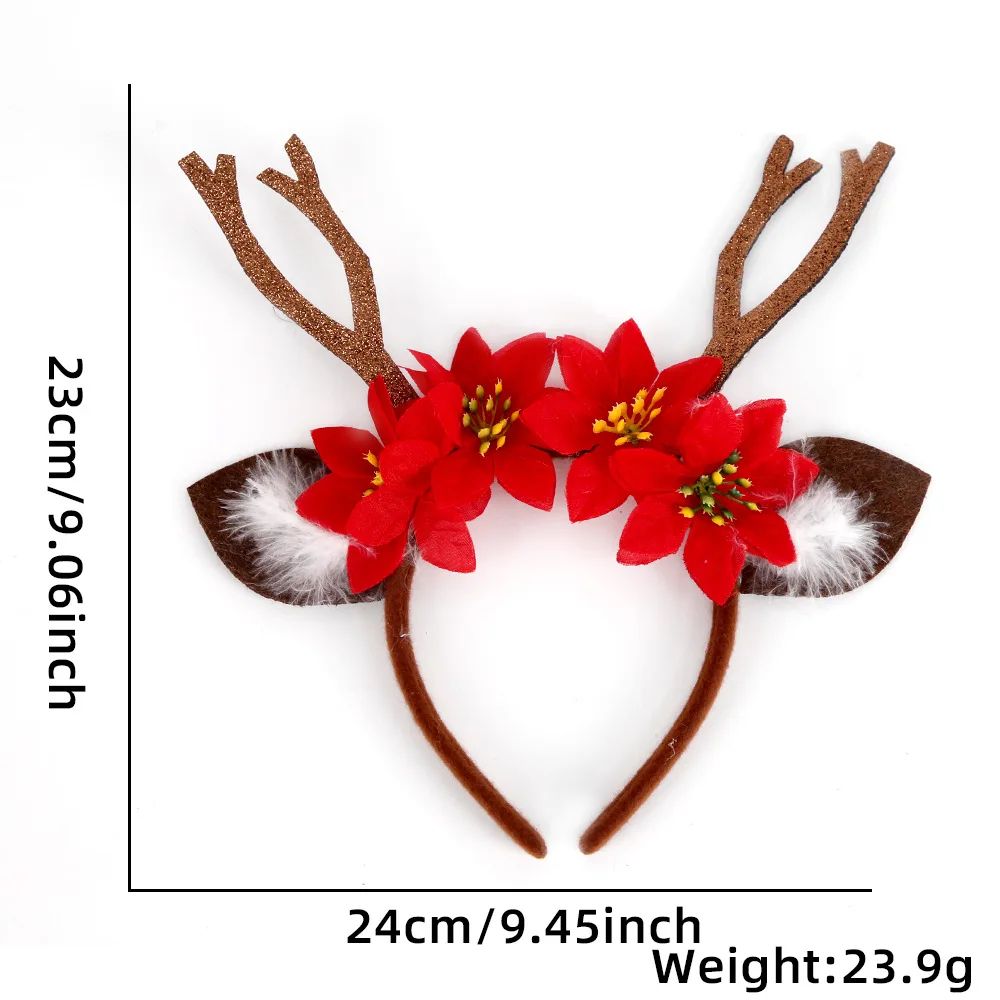 Festive Chic Christmas Antler Headbands - Holiday Hair Accessories for Women & Girls