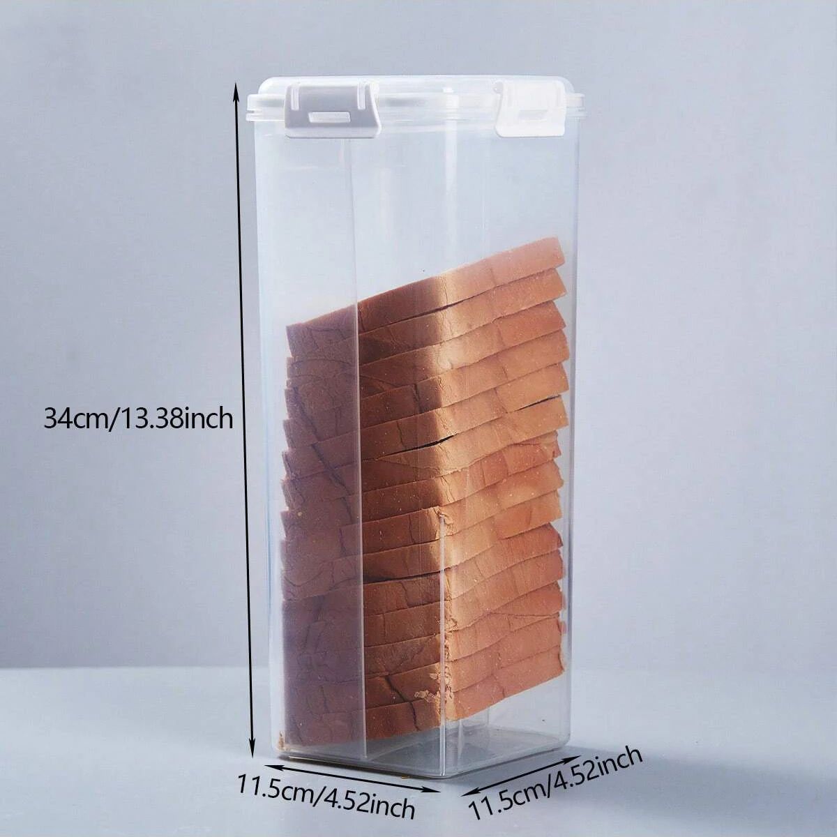 Airtight Bread Box for Homemade Loaves – Clear Tall Bread Loaf Container with Lid