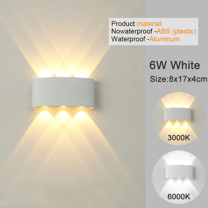Modern LED Up Down Wall Sconce – Waterproof Indoor Outdoor Accent Light