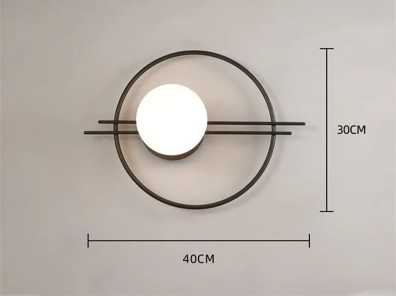 Modern Gold & Black LED Wall Sconce – Minimalist Round Accent Light for Bedroom & Living Room