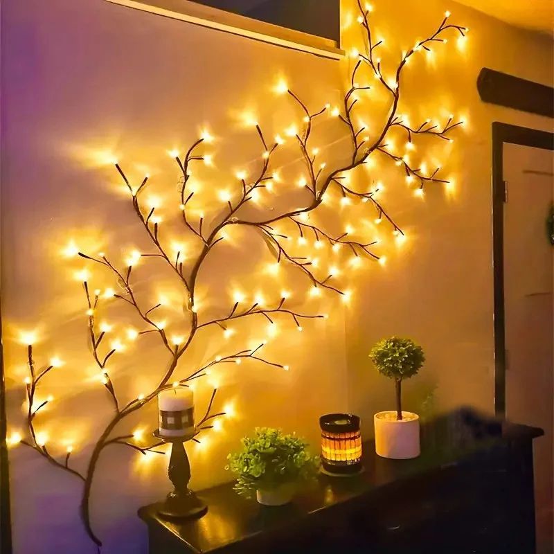 Willow Glow 144 LED Willow Vine Lights - Warm White USB Wall Decoration Lights