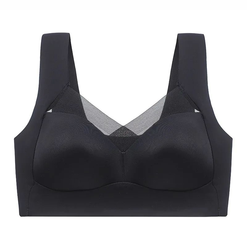 LaceLift Seamless Comfort Bralette – Plus Size Lace Sports Bra Wireless & Backless (L–3XL)