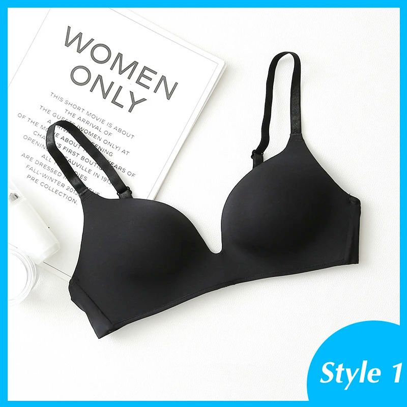 Seamless Wireless Push-Up Bralette for Women - 3/4 Cup Lift (A–B Cups)