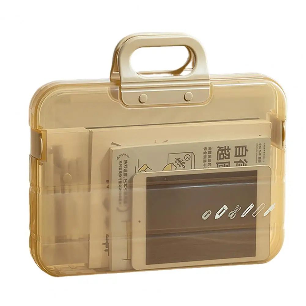 Premium A4 Waterproof File Storage Box with Lock & Handle – Portable Document Organizer Case