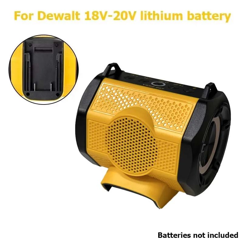 Cordless Tool Battery Bluetooth Speaker with USB-C Charging (18V/20V for Milwaukee, Makita, DeWalt & Bosch)