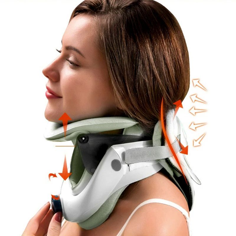 AirFlow Pro Adjustable Neck Traction Collar for Cervical Spine Alignment & Pain Relief