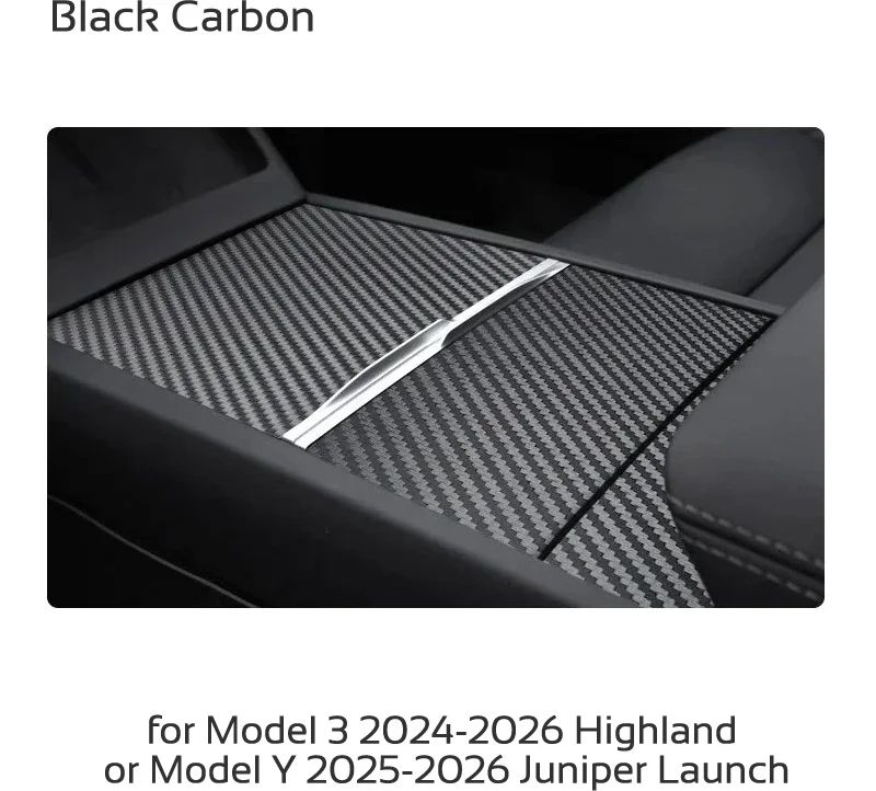 Tesla Model 3 & Model Y 2024–2026 Center Console Cover Protector – Premium Matte Control Panel Film