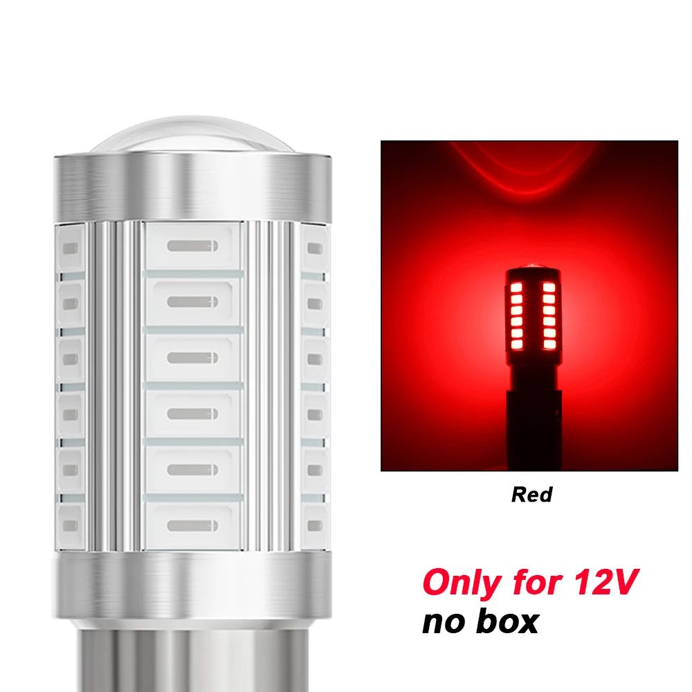 2-Pack CANbus Error-Free 1156 1157 LED Turn Signal Bulbs, 12V 24V BA15S BAY15D