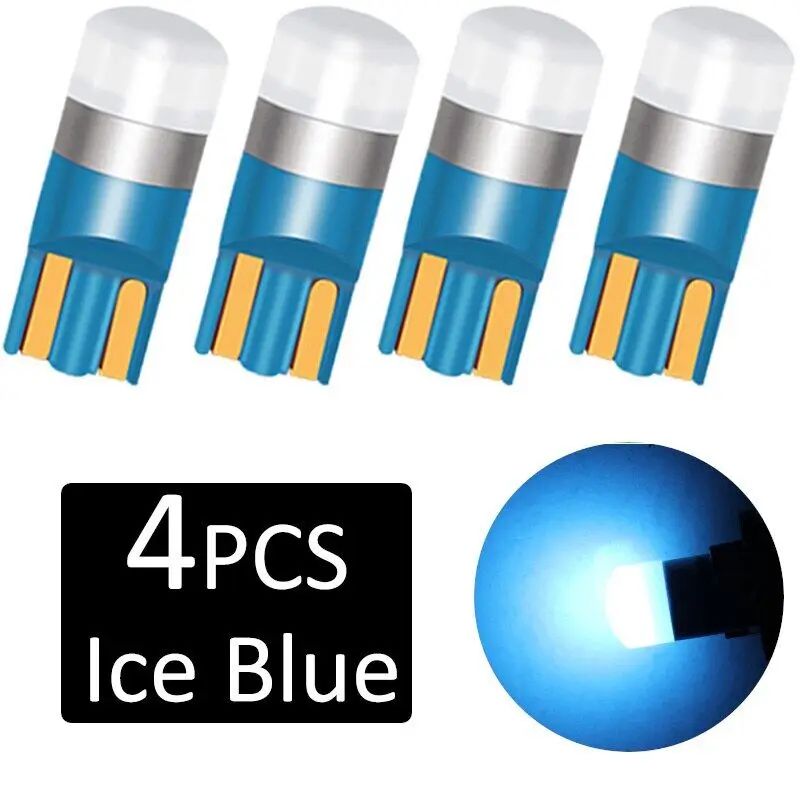 4-Pack T10 W5W 3030 SMD 6000K White LED Interior Dome Bulbs