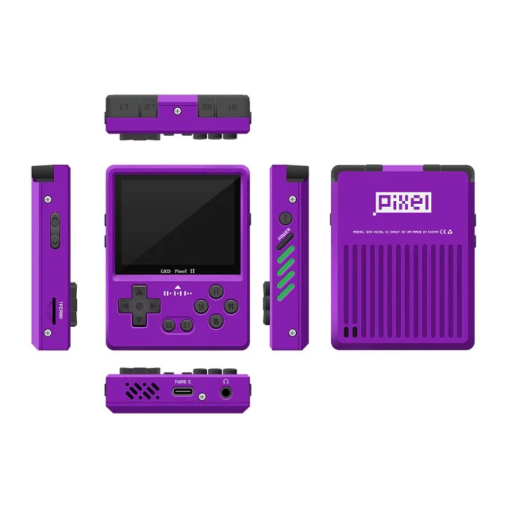 PixelForge Retro Metal Handheld Game Console - Portable Gaming System with 5000+ Classic Games