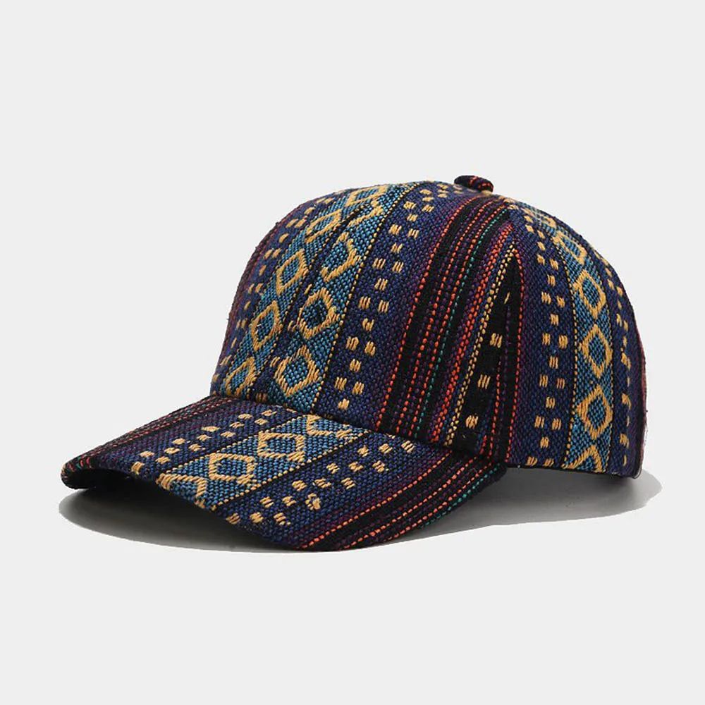 Vintage Bohemian Floral Baseball Cap – Adjustable Boho Baseball Cap for Women & Men