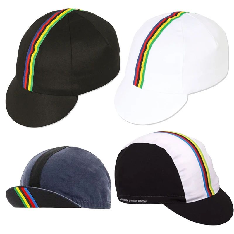 Retro Color Bars Vintage Cycling Cap – Breathable Classic Bike Hat