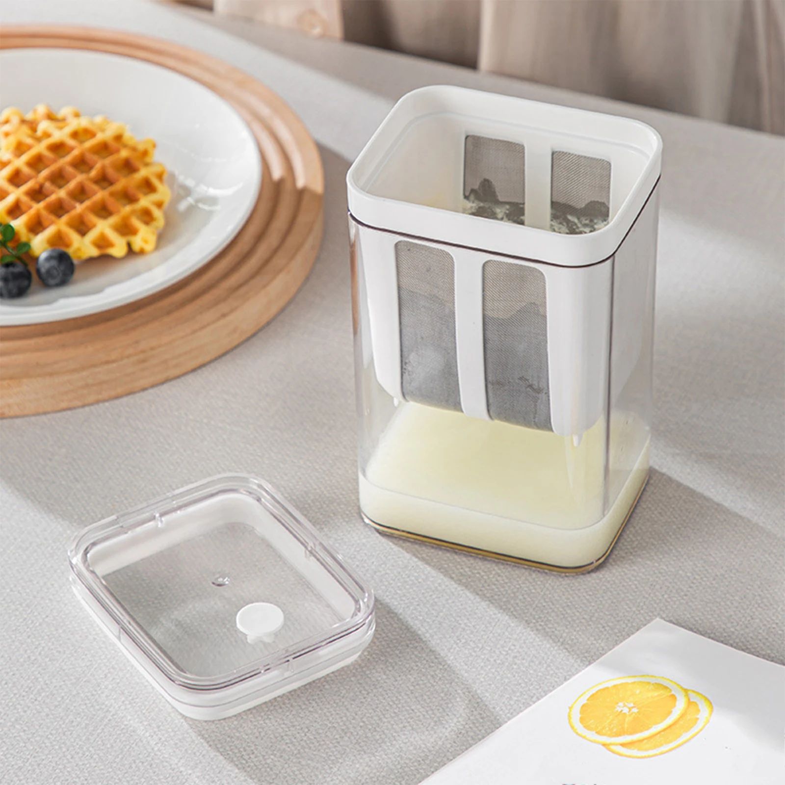 1800ml Greek yogurt strainer with Filter Cloth & Whey Separator