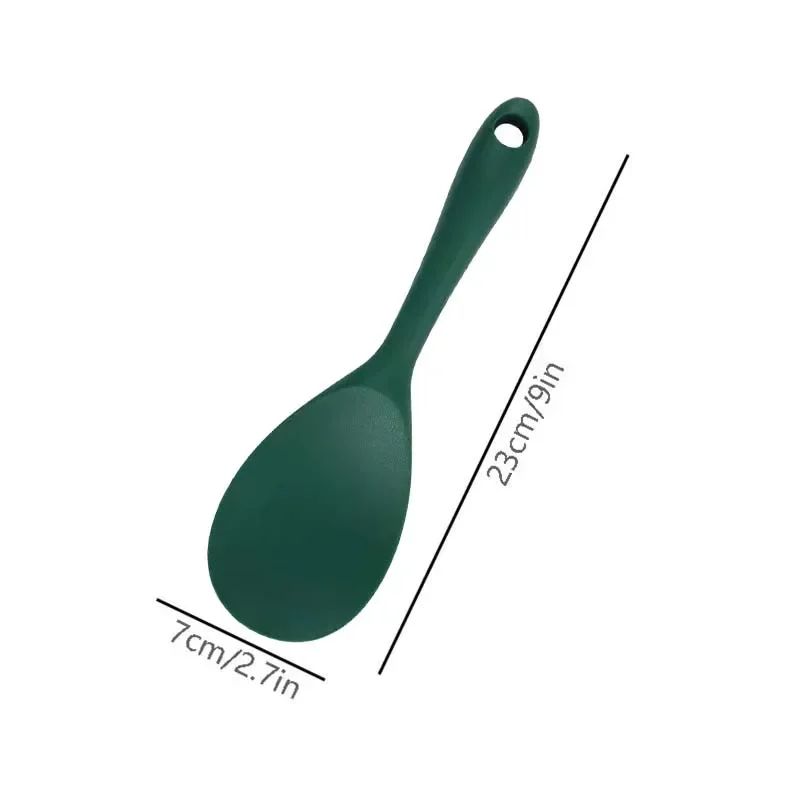 Hanging Silicone Rice Spoon - Non-Stick Rice Paddle for Rice Cookers & Cookware