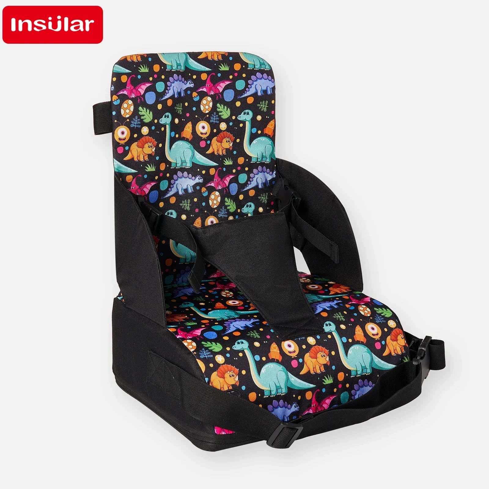 Portable Baby Dining Chair Foldable Kids Booster Seat with Anti-Slip Cushion