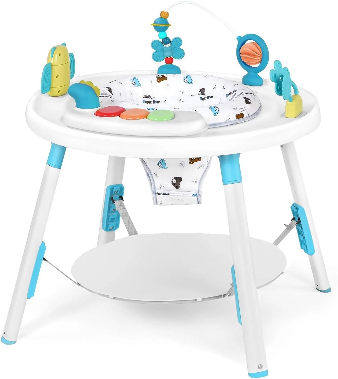 3-in-1 Baby Activity Center with 360 Rotating Seat & Interactive Toys