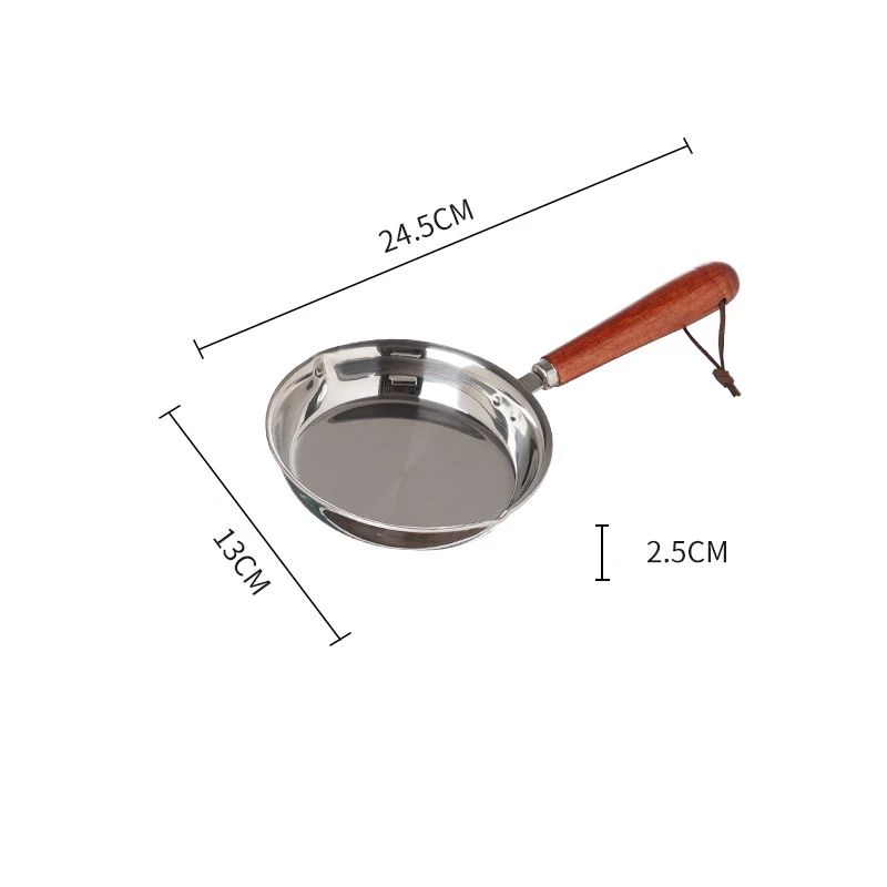 Mini Stainless Steel Frying Pan – 316 Steel Small Egg Pan for Compact Cooking