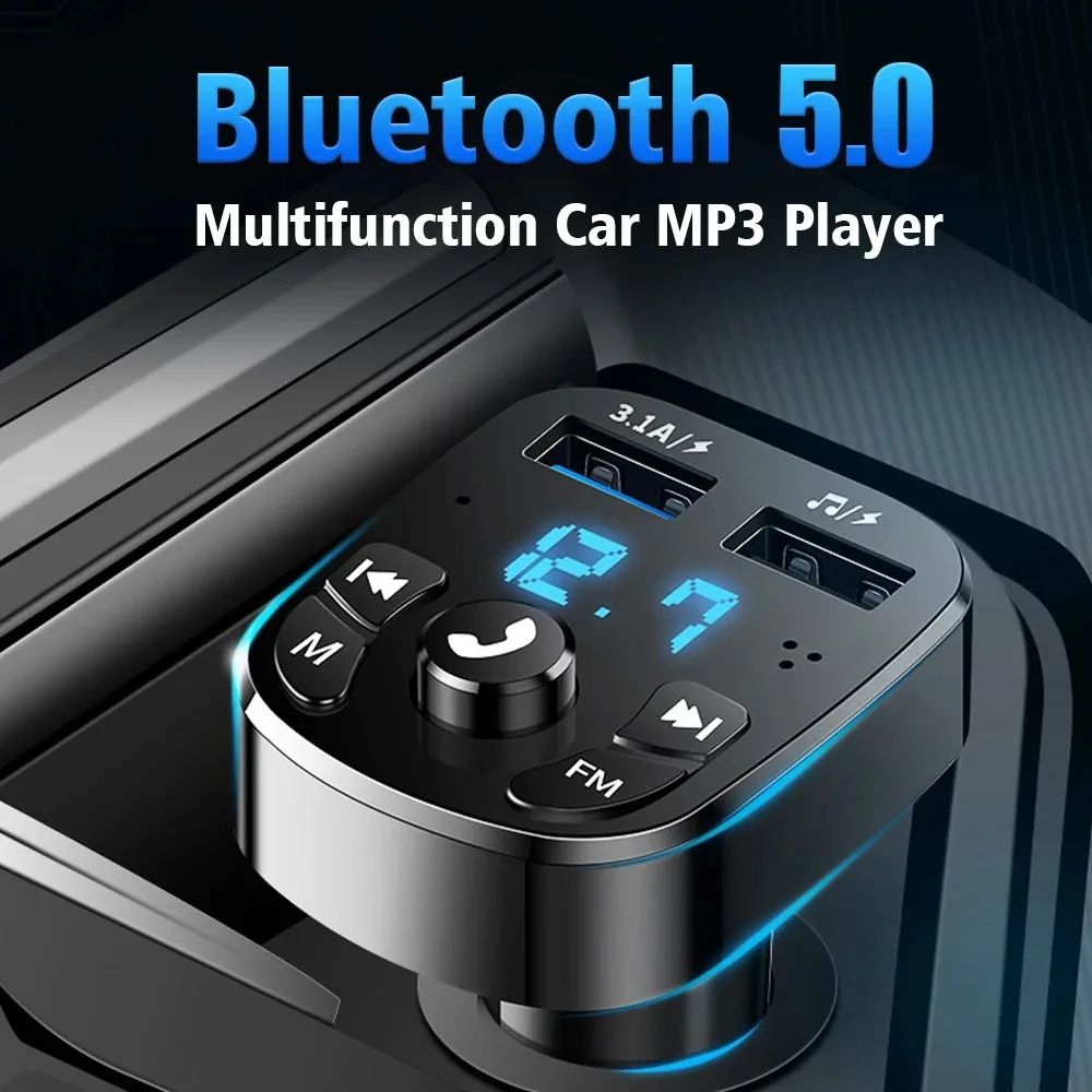SmartDrive Bluetooth FM Transmitter & Dual USB Car Charger with Handsfree Calling
