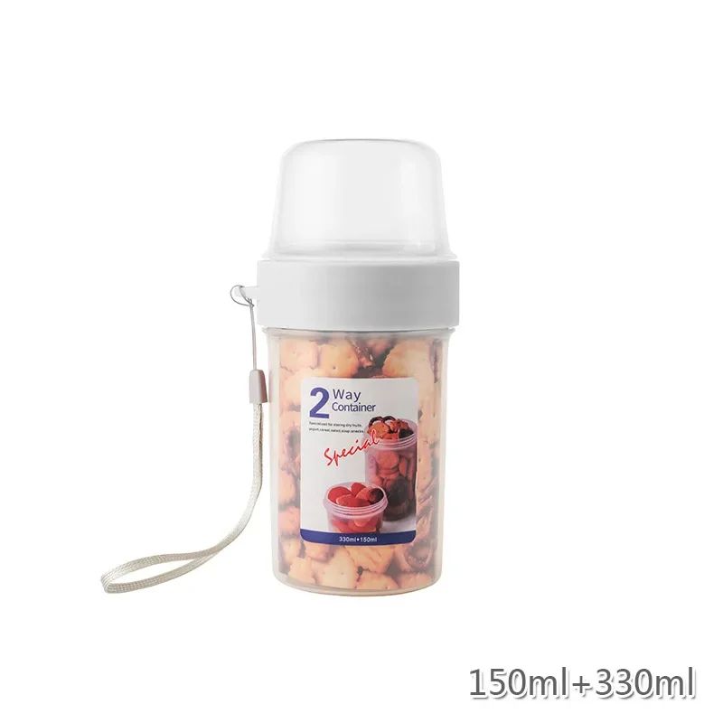All-in-One Oatmeal Container & Yogurt Cup with Toppings Bento Lunch Box