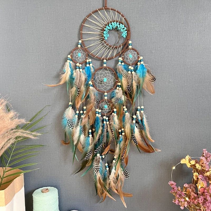 Boho Tree of Life Dream Catcher Wall Decor with Natural Ston | Inspire ...