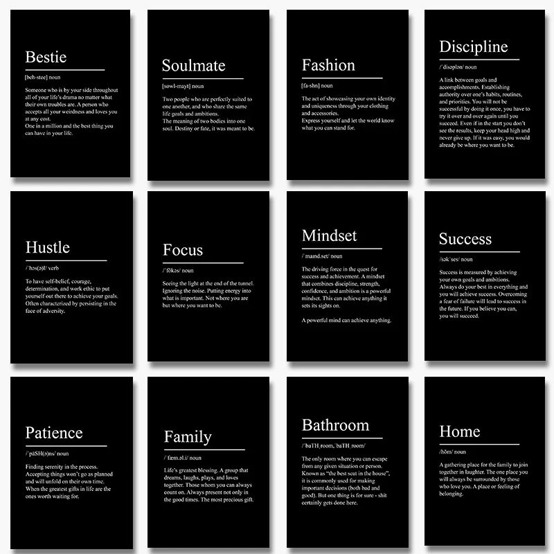 Minimalist Motivational Wall Art Canvas – Success Mindset In | Inspire ...