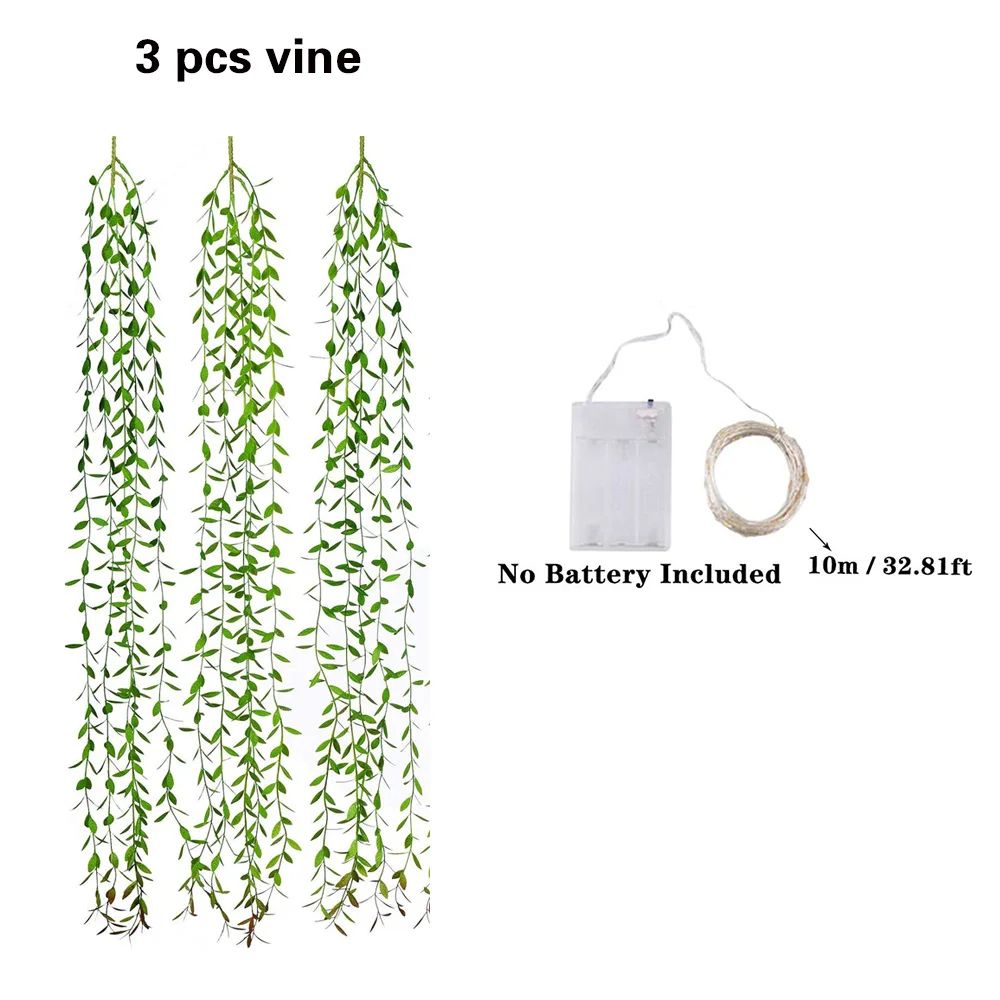 GlowVine Artificial Ivy Garland with Lights for Indoor Outdoor Wall Decor