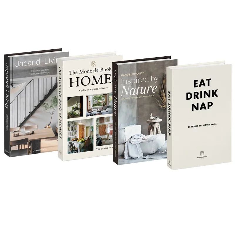 Aesthetic Decorative Book Set for Home Decor, Coffee Table and Bookshelf Styling (4pcs)