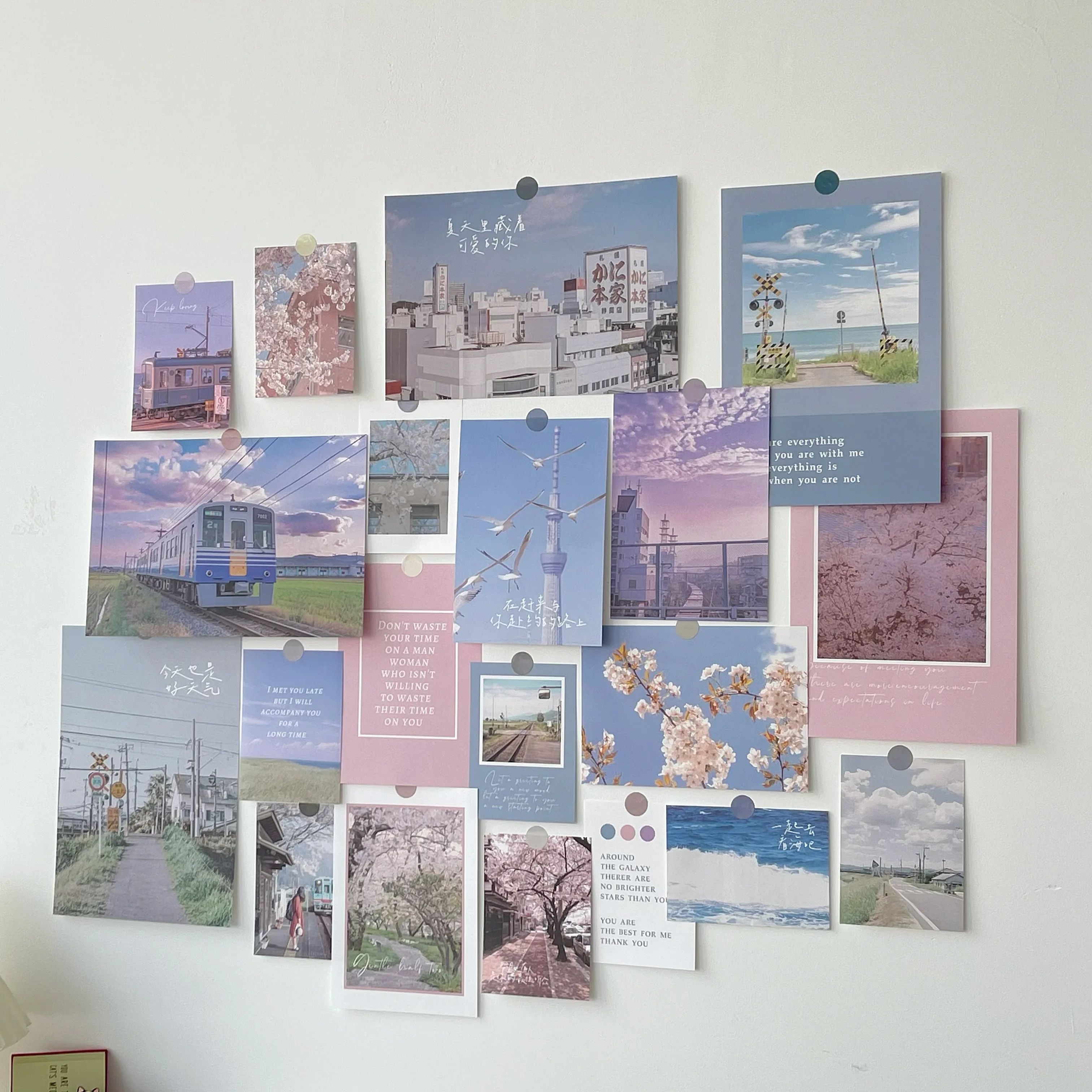 Nordic Aesthetic Photo Card Sticker Set for DIY Wall Collage Decor