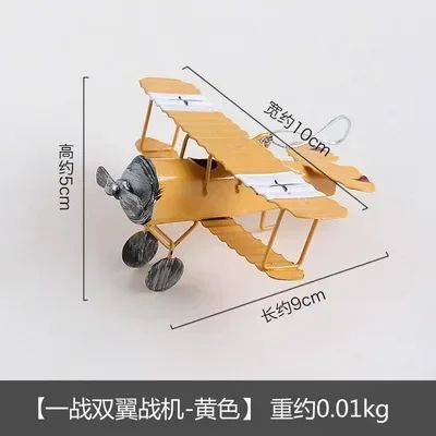 Vintage Airplane Decor Metal Aircraft Model – Retro Desk & Car Ornament