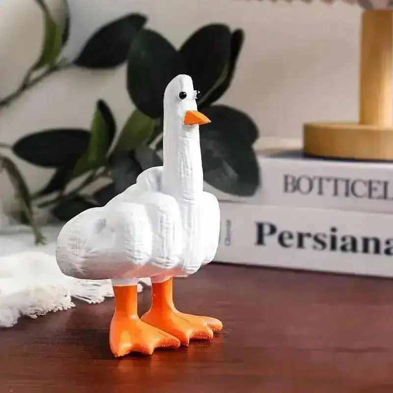 Duck You Resin Statue Funny Duck Desk Decor Gag Gift