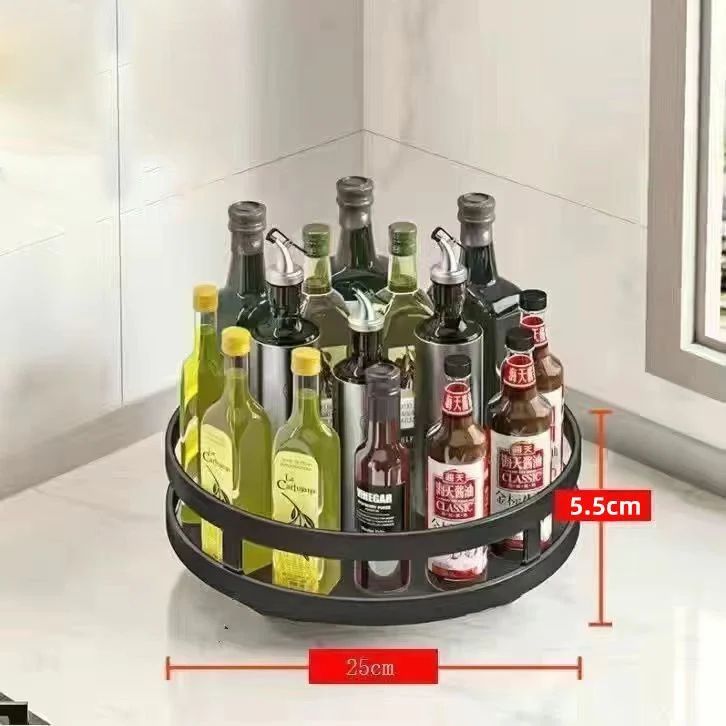 360° Rotating Storage Organizer – Space-Saving Kitchen & Vanity Turntable
