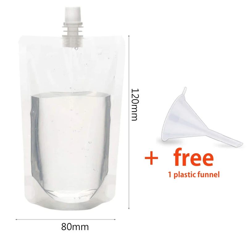 Portable Travel Drink Pouches with Spout – Reusable Juice & Leakproof Beverage Storage Bags