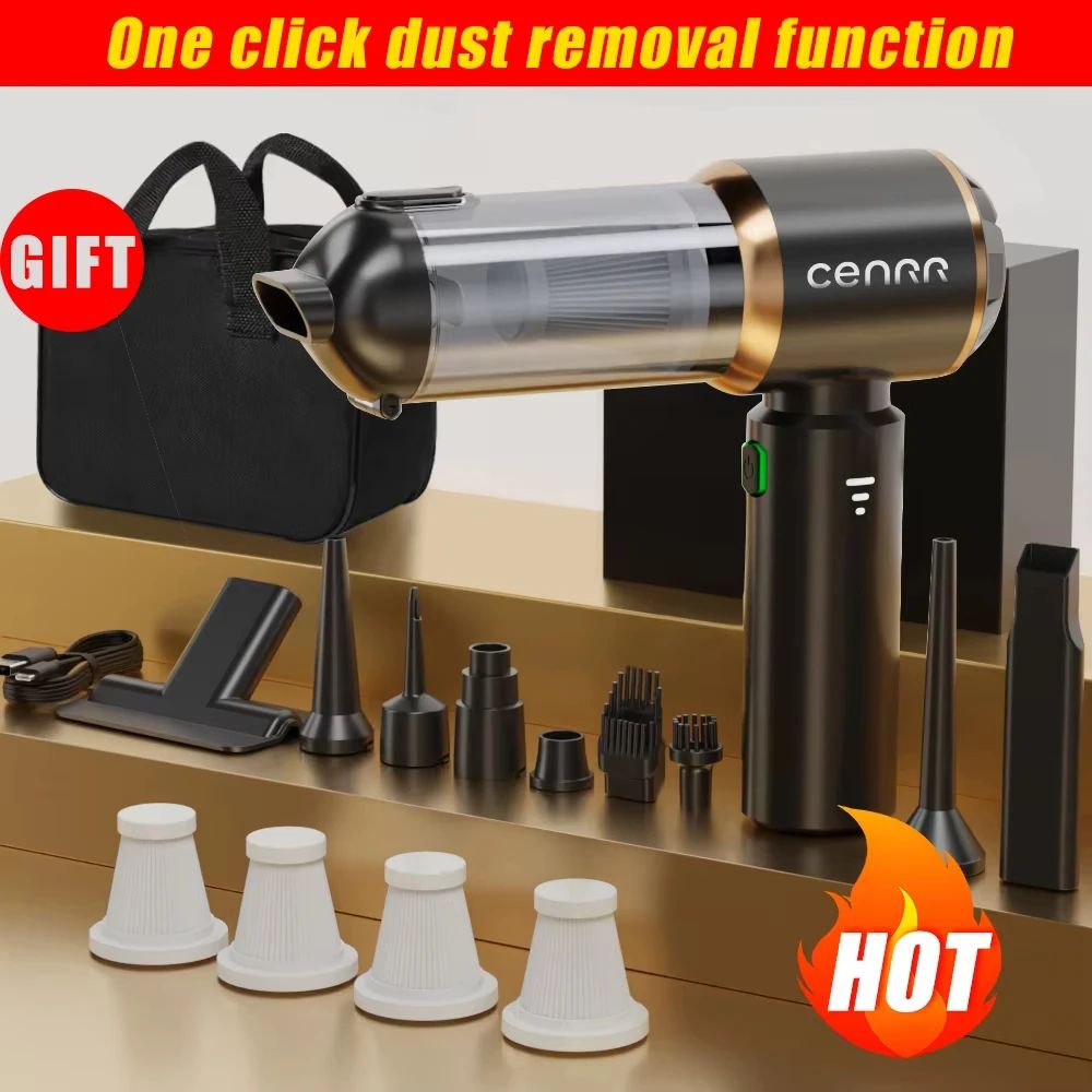 High-Power Cordless Car Vacuum Cleaner with 998000PA Suction