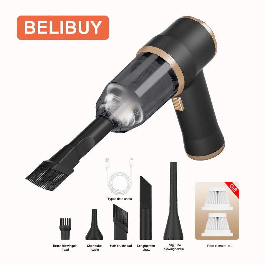 UltraClean Pro Portable Car Vacuum – Wireless Handheld High Power Mini Cleaner
