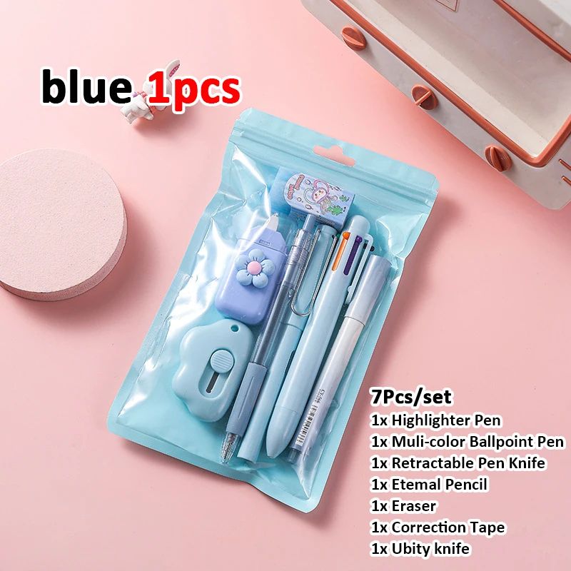 7-in-1 Kids Stationery Set – All-in-One School Supplies Kit for Students