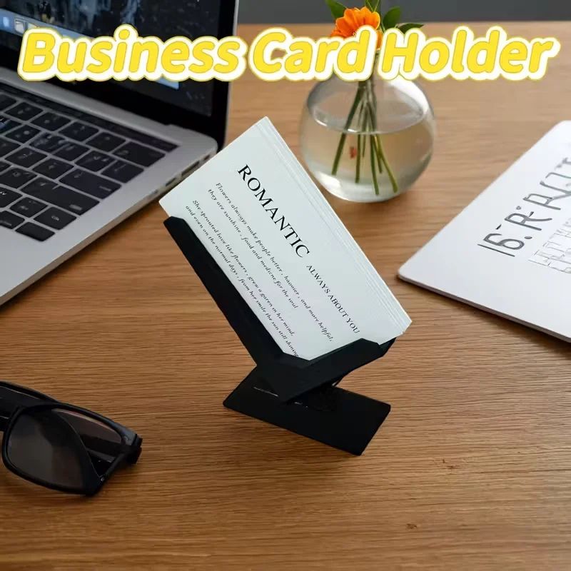 Minimalist business card holder Desk Organizer – Modern desktop card display with Sleek Storage Design