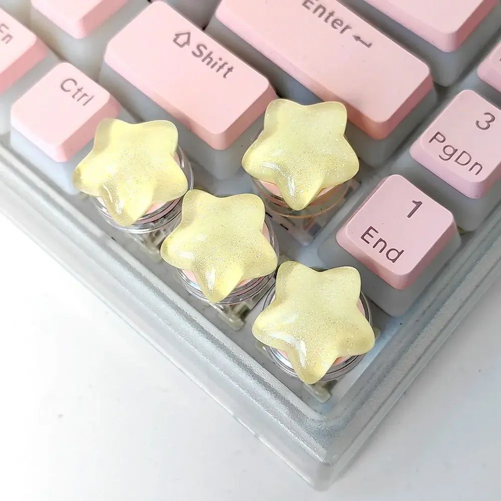 Cute Star Anime Translucent Custom Keycaps for Mechanical Keyboards