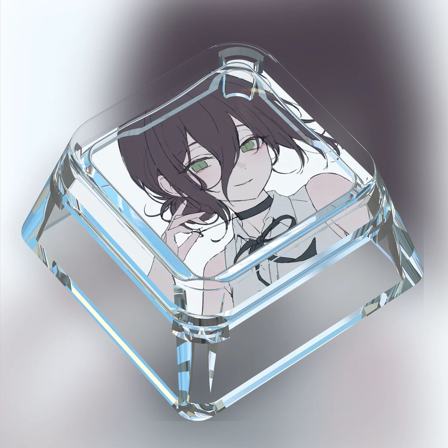 Chainsaw Man Reze Anime Keycap for Mechanical Keyboards – Cute Artisan 1U Custom Keycap