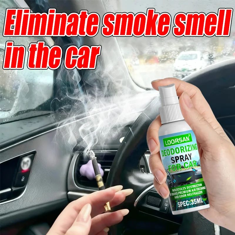 car deodorizer cigarette smoke LOORSAN Smoke Odor Eliminator Car Air Freshener Spray for AC Vents &  Interior
