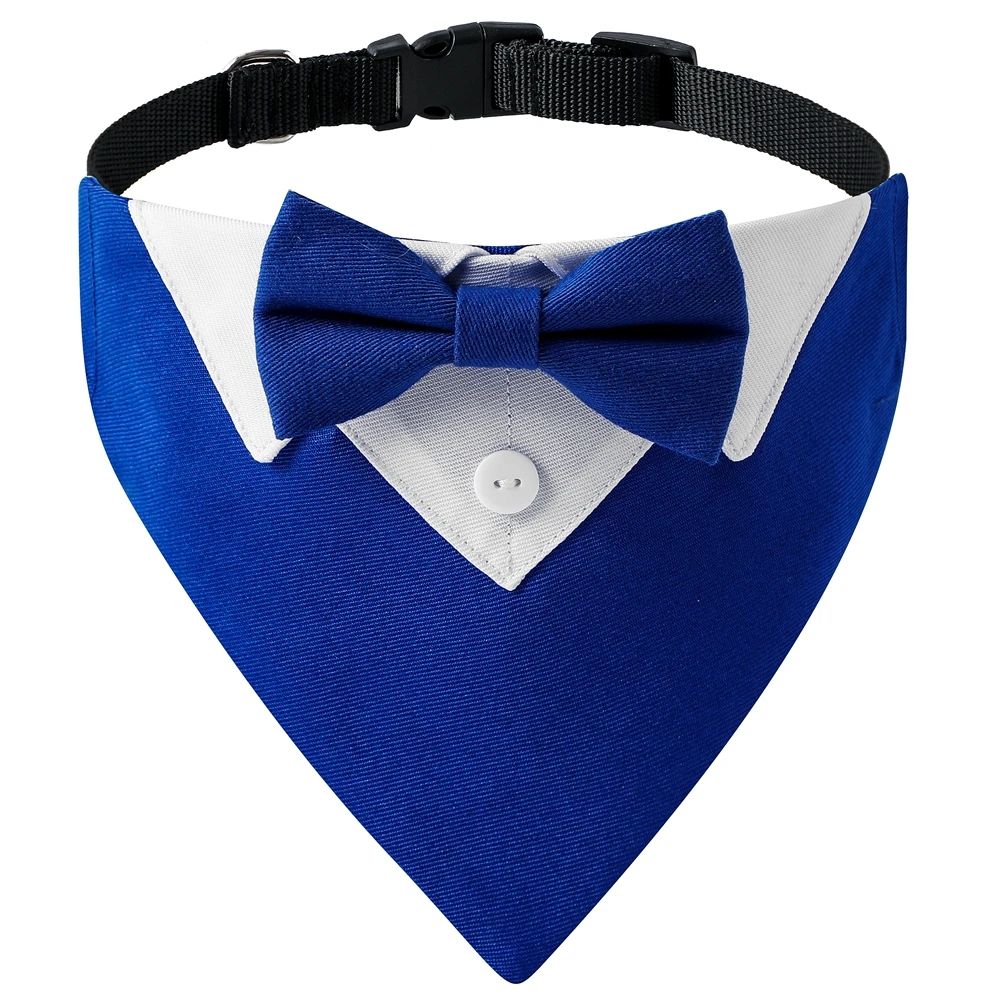 Dog Tuxedo Collar with Adjustable Bow Tie Bandana