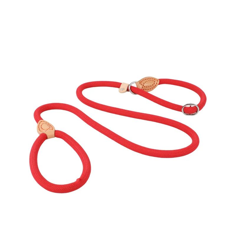 TitanGrip Slip Rope Dog Leash for Medium & Large Dogs – Heavy-Duty Braided Dog Training Leash with Adjustable Collar Loo