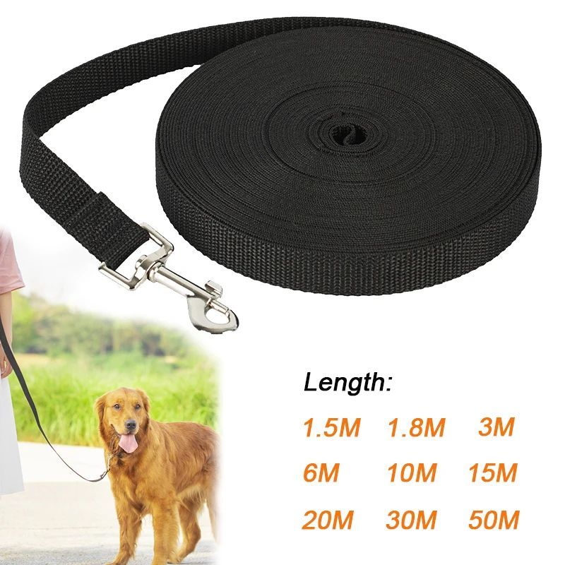 FreedomTrail Long Nylon Dog Leash for Training, Walking & Outdoor Adventures