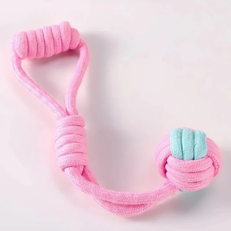 Durable Cotton Dog Rope Ball Toy for Chewing and Interactive Play
