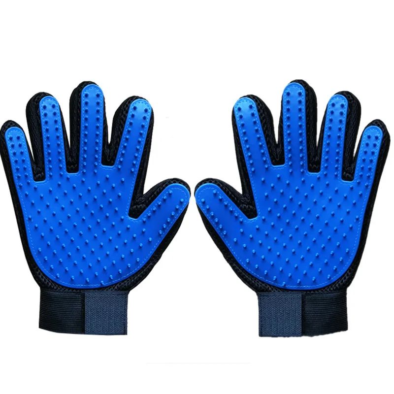 Pet Hair Removal Grooming Gloves for Cats & Dogs – Breathable Deshedding Brush Mitts