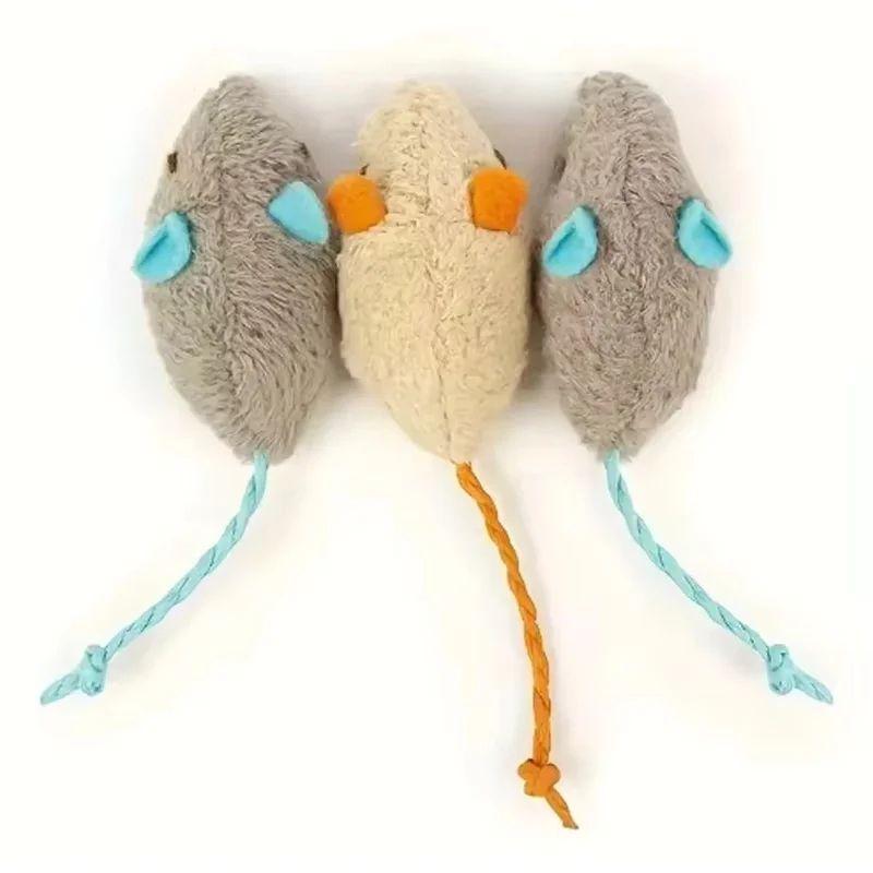 Interactive Plush Rat Cat Toy for Indoor Play