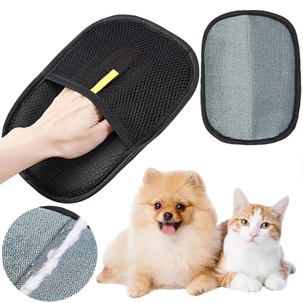Gentle Pet Grooming Glove for Deshedding and Hair Removal