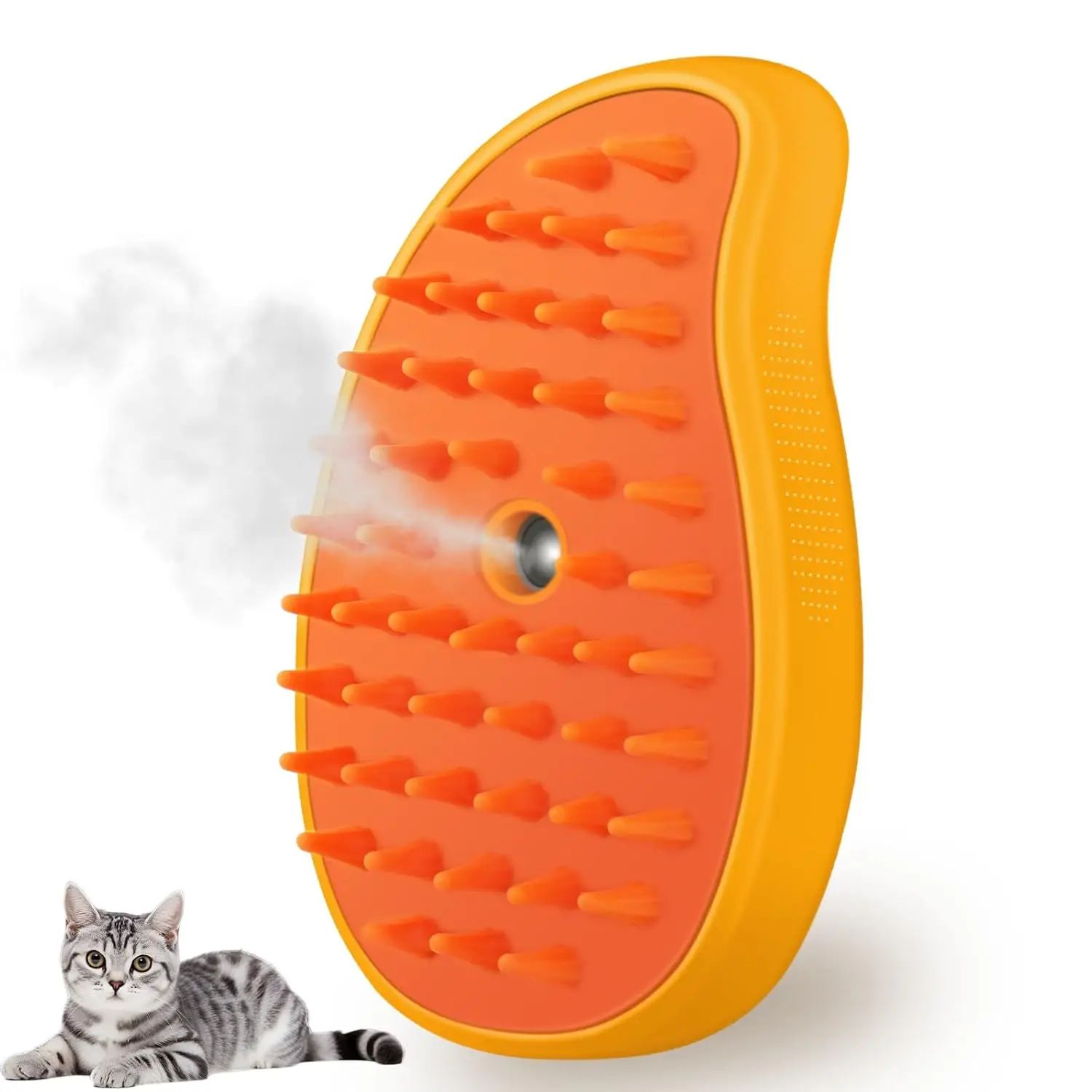 PetMist 3-in-1 Steam Grooming Brush for Cats & Dogs